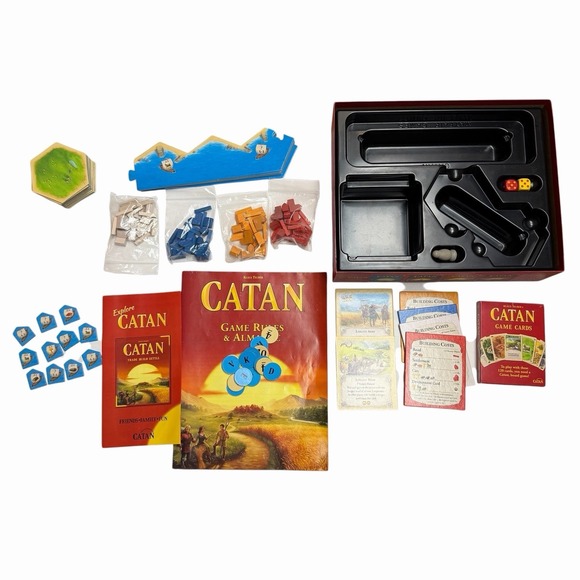Catan Other - Settlers of Catan Board Game Klaus Teuber Not Complete Parts Pieces